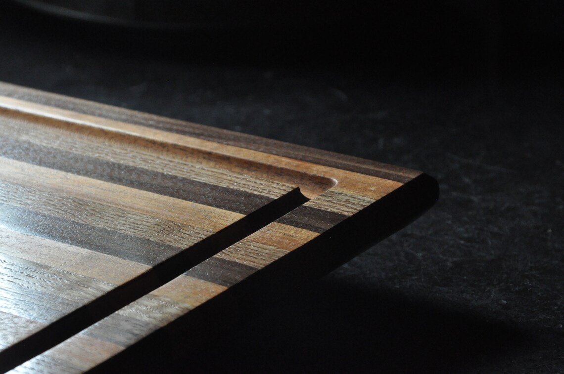 3wood Large Cutting Board With Drip Groove Etsy