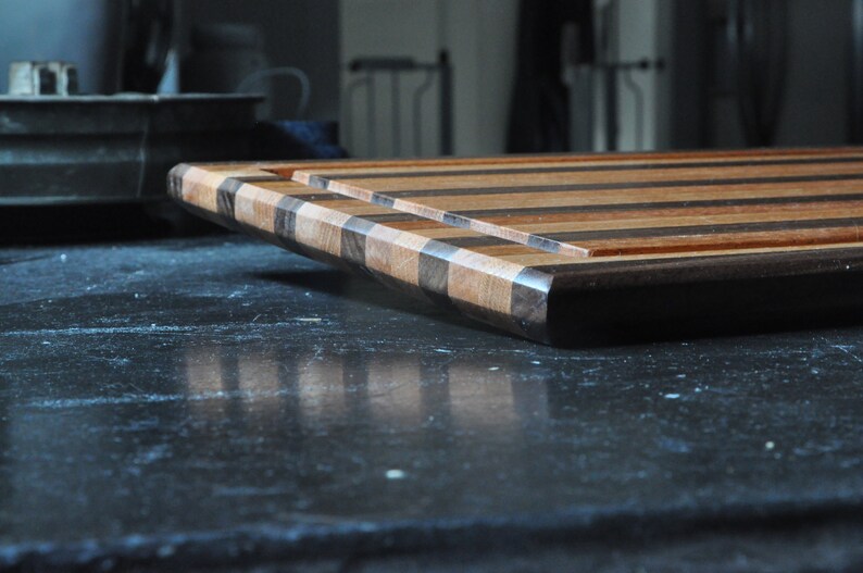 3wood Large Cutting Board With Drip Groove Etsy