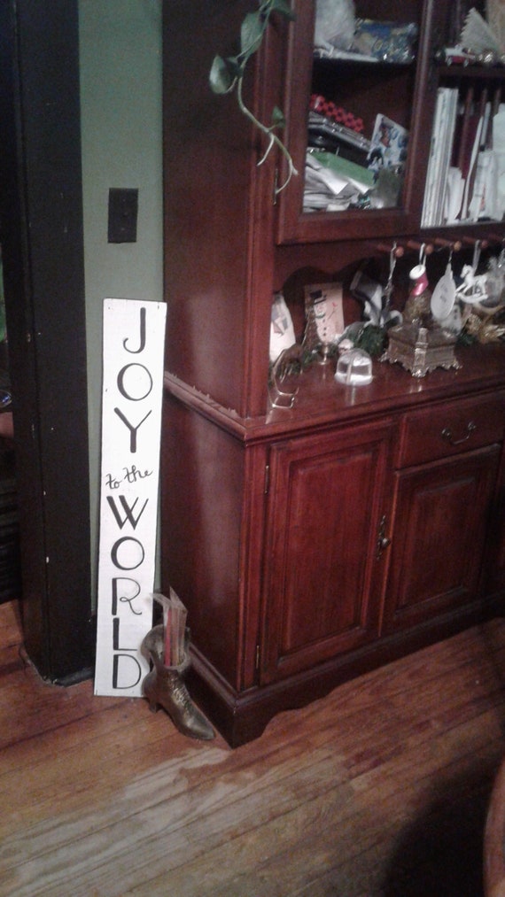 Rustic Farmhouse Winter Pallet Floor Sign Joy To The World Etsy
