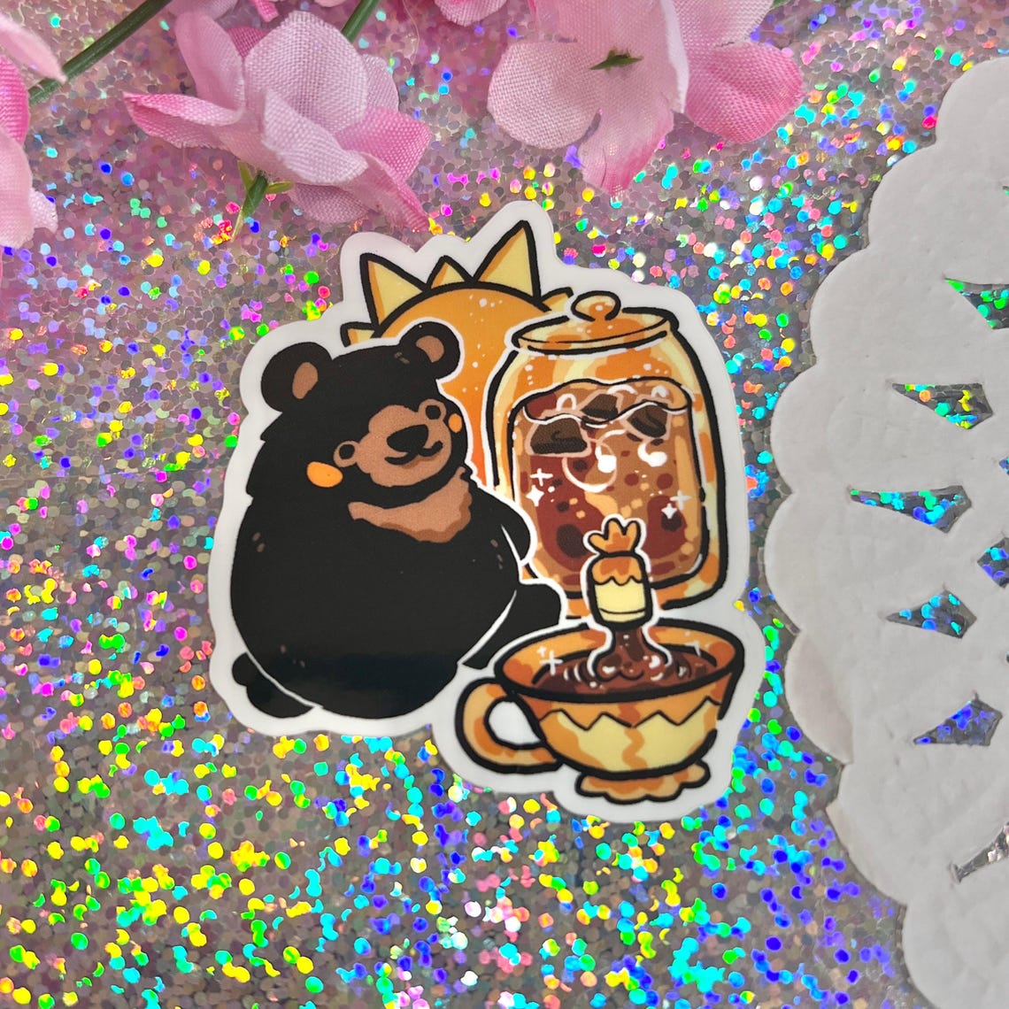 Hid Sticker Sun Tea Bear ~ Sticker - Etsy