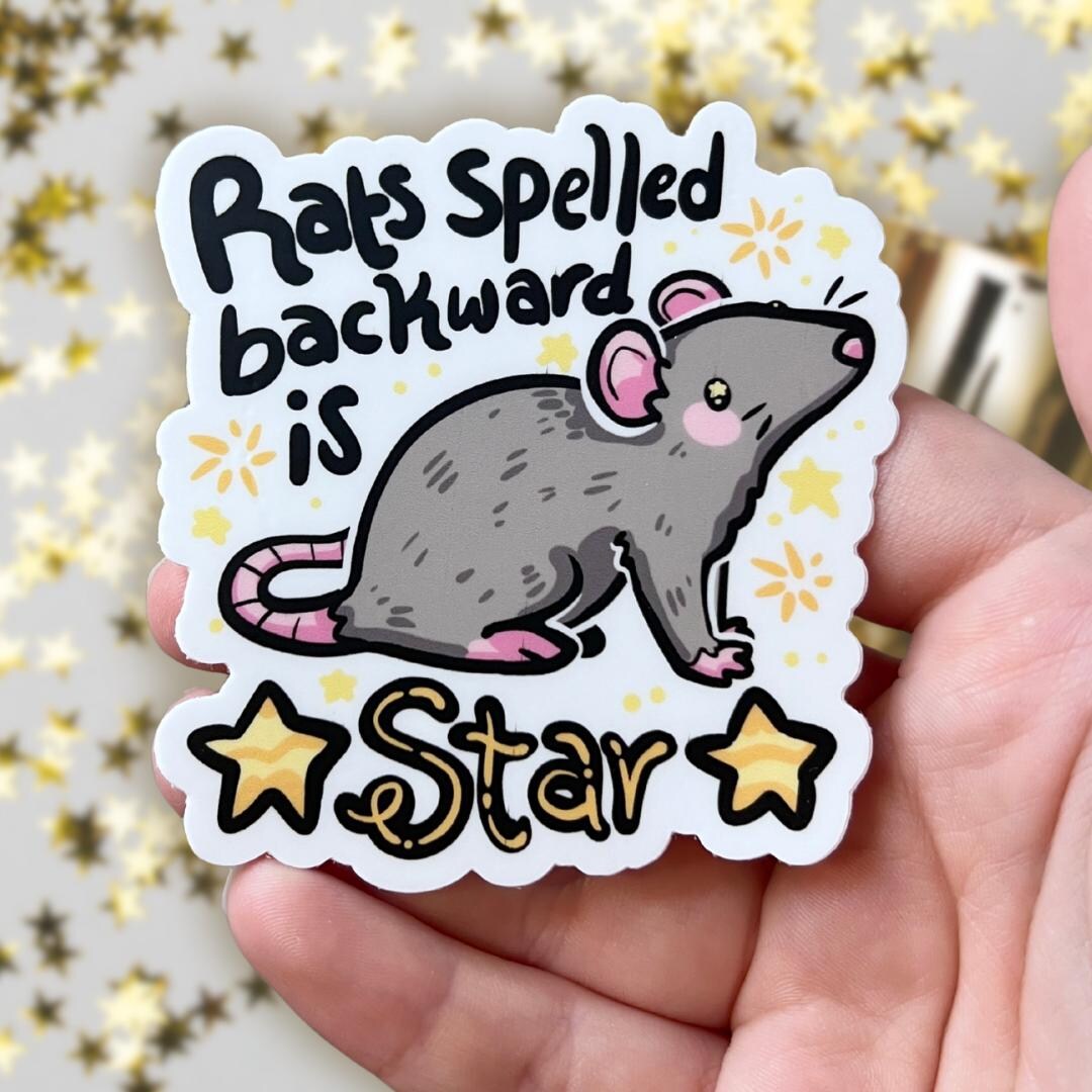 Rats Spelled Backward is Star! Rat ~ Sticker - Etsy