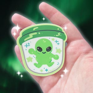 Alien Container ~ CLEAR Sticker