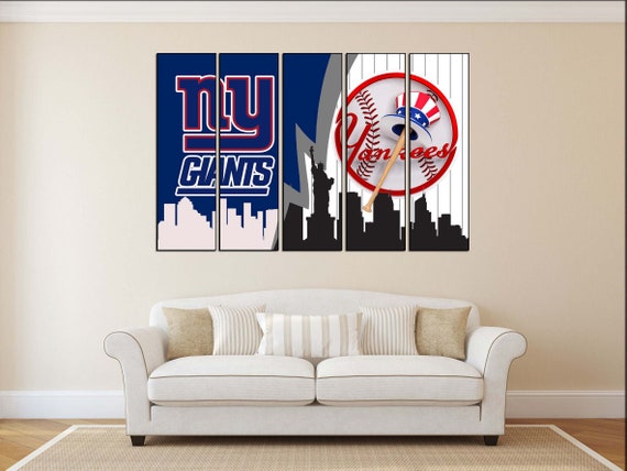 Ny Yankees Yankees Print Ny Giants Football Giants Football Etsy