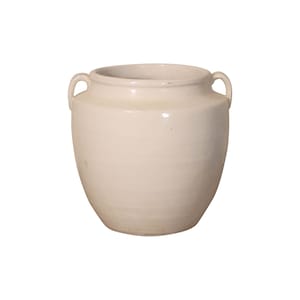 Creamy White Pot with Two Handles