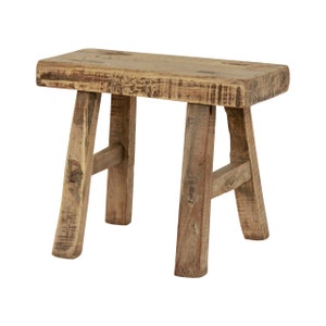 Vintage Mini Stool Weathered Natural (Approx 10-12" wide, 5-7" deep,8-10" high)