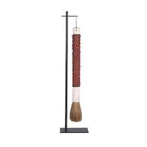 Red Calligraphy Brush w/ Iron Stand