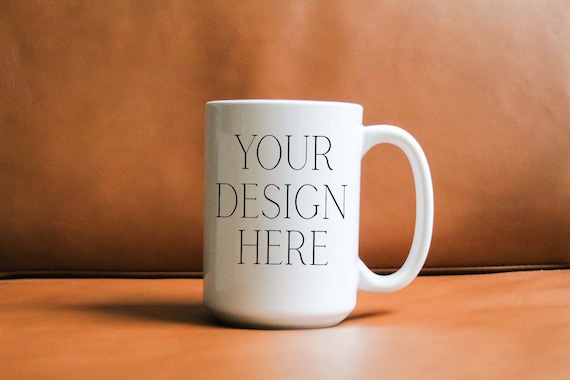 Leather 15 Ounce Mug Mockup 15 Oz Mug