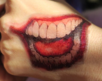 Joker Tattoos Suicide Squad Halloween Fancy Dress Etsy