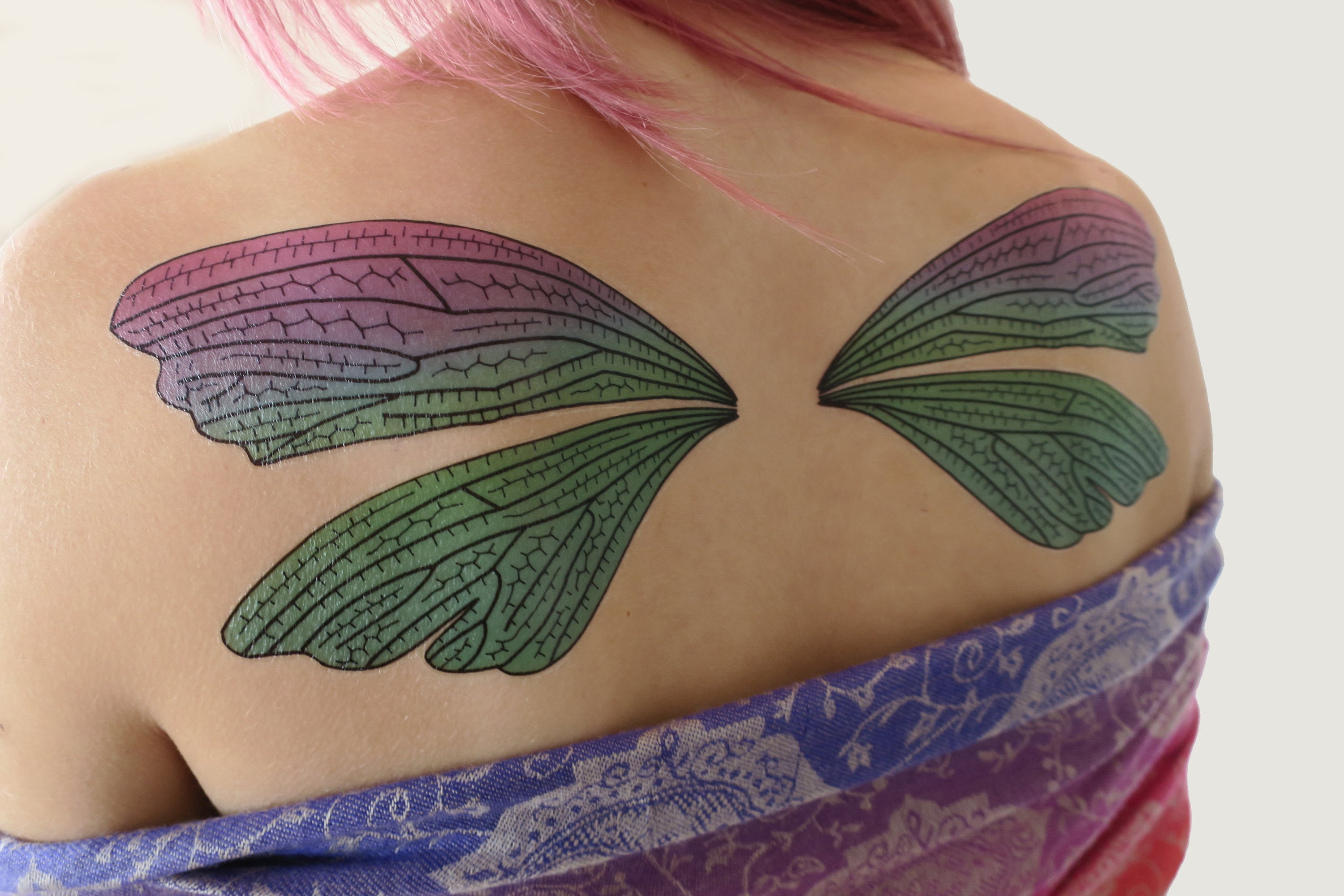 Festival Dragonfly Wings Temporary Tattoos, Butterflies, Fun Butterfly Summer Costume Accessories Fairy Fairycore
