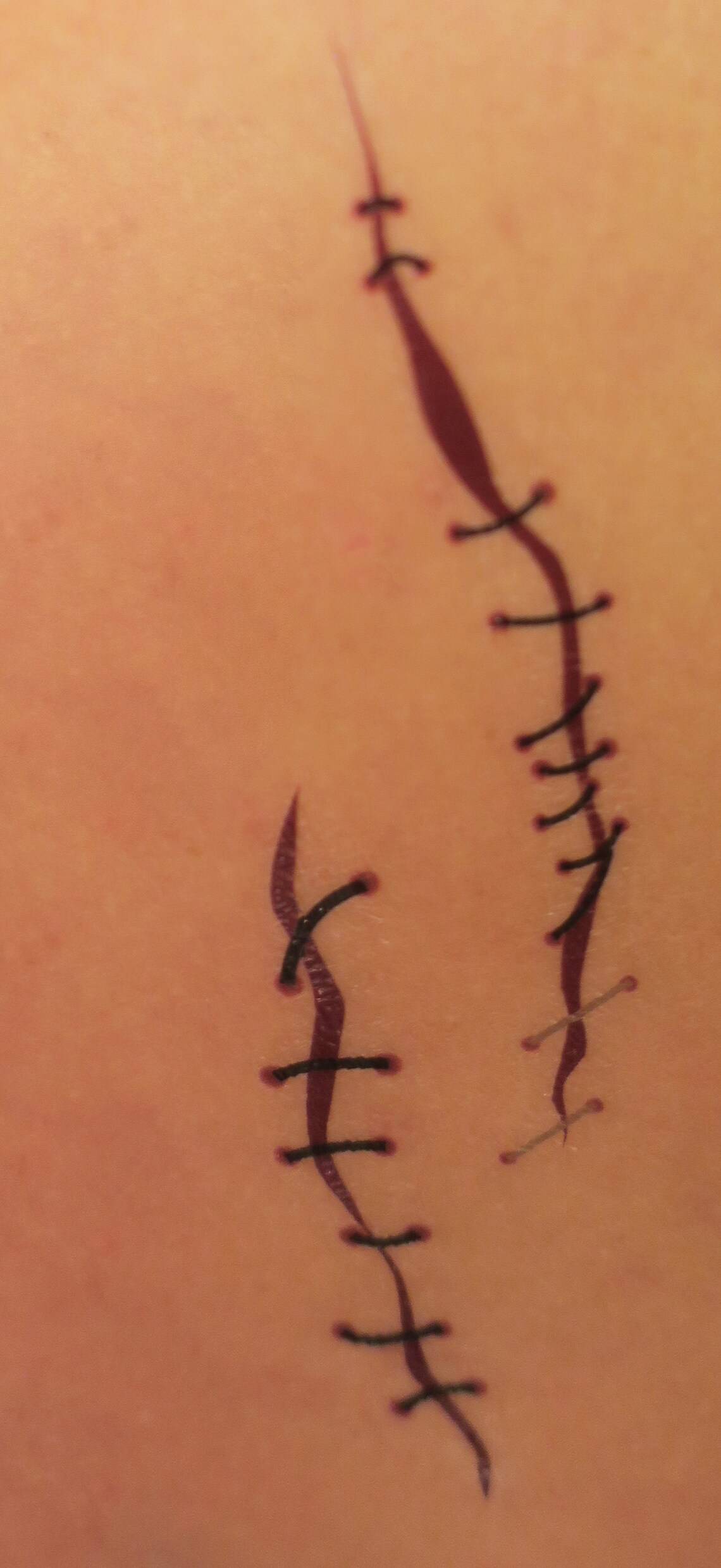 Halloween Scars C Zombie Wounds Stitches Nurse Blood Fake Etsy