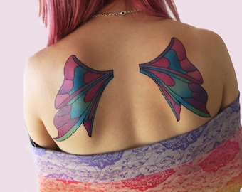 Festival Butterfly Wings Temporary Tattoos, Butterflies, Fun Summer Costume Accessories