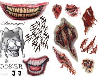 Joker Hand Tattoo - Etsy Australia Joker Hand Tattoo - Etsy Australia