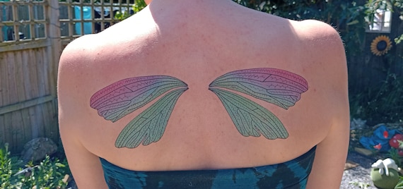 Festival Dragonfly Wings Temporary Tattoos Butterflies Fun - Etsy