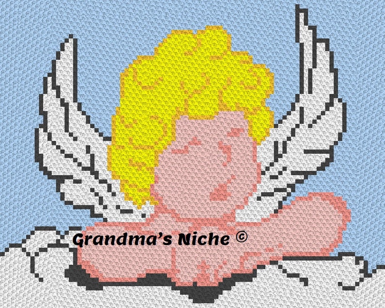 \u201cWritten instructions\u201d Graphghan Cross Stitch Tunisian crochet Angel Singing latch hook Crochet Blanket C2C Pattern etc. Knitting