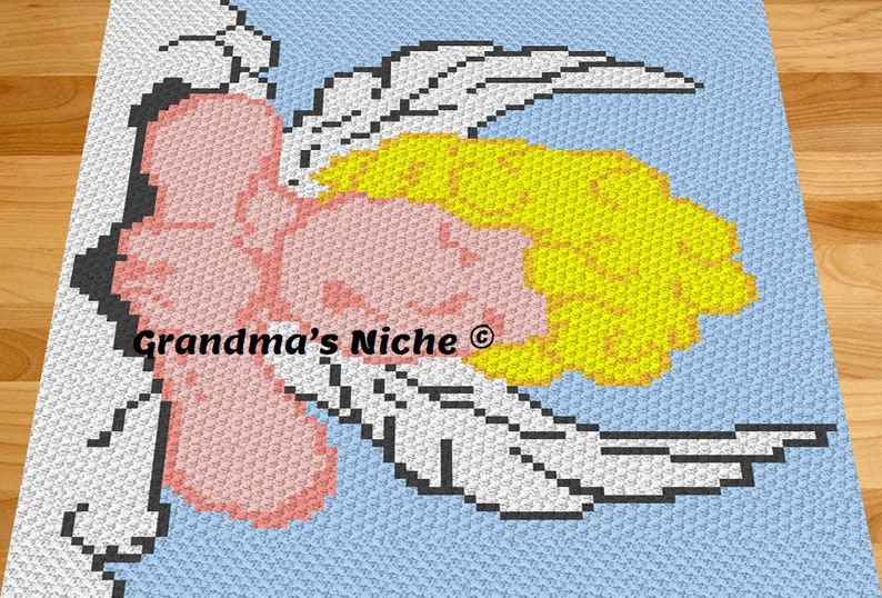 \u201cWritten instructions\u201d Graphghan Cross Stitch Tunisian crochet Angel Singing latch hook Crochet Blanket C2C Pattern etc. Knitting