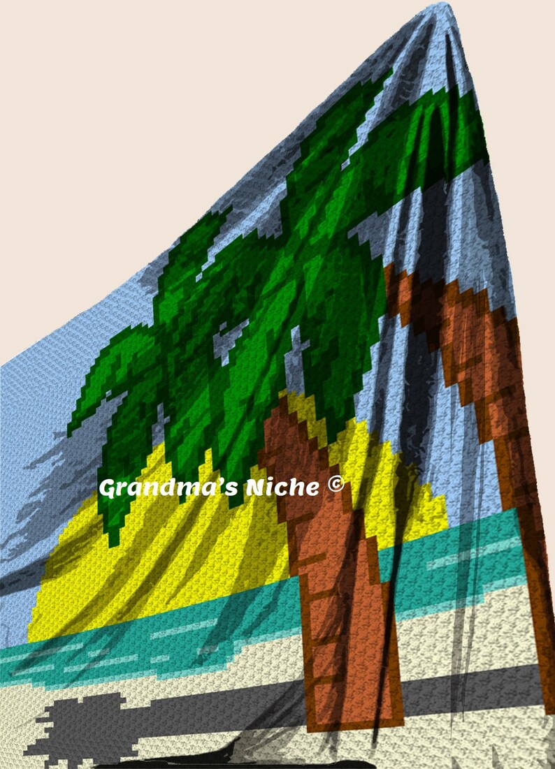 Palm Trees - Crochet Blanket C2C Pattern, “written Instructions ...