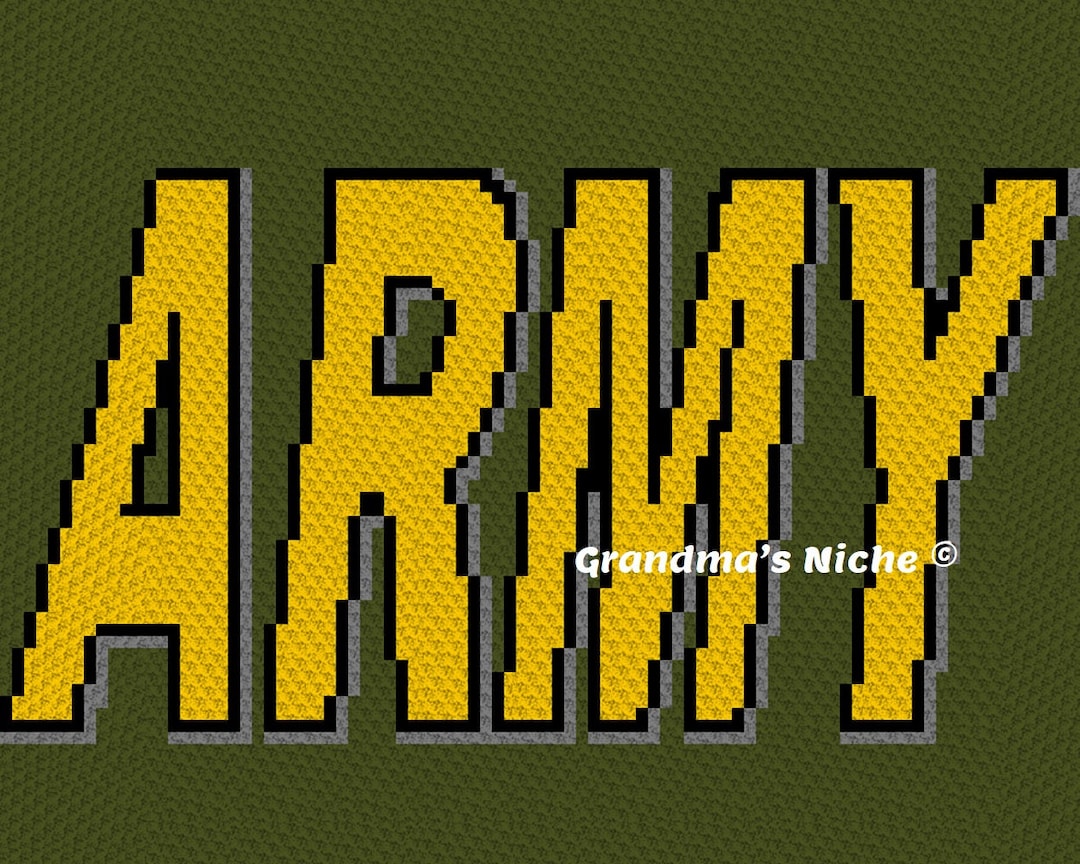 Army Crochet Blanket C2C Pattern written Instructions Etsy