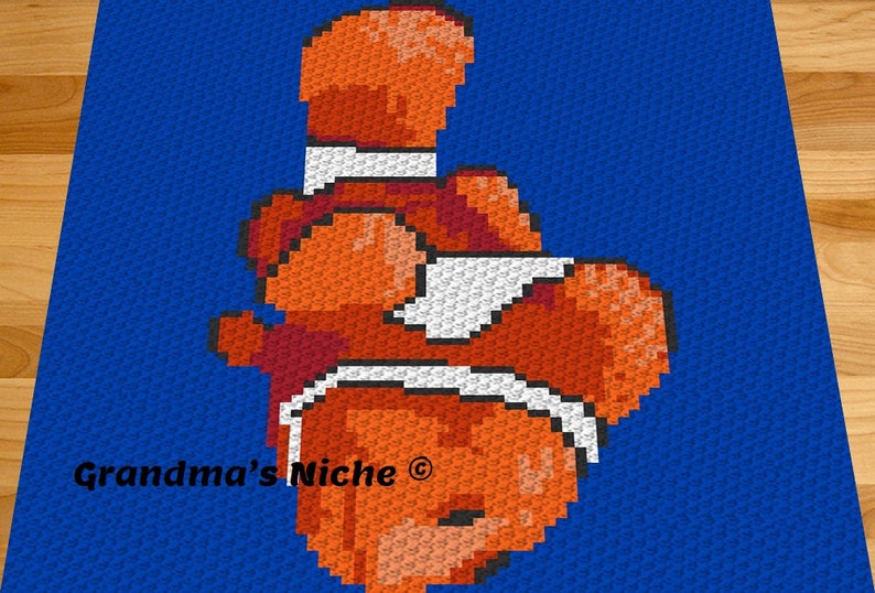 Clown Fish - Crochet Blanket C2C Pattern, “written Instructions ...