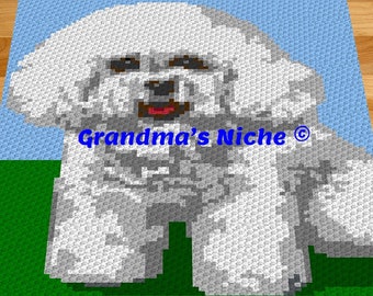 Bichon Frise Crochet Blanket C2C 