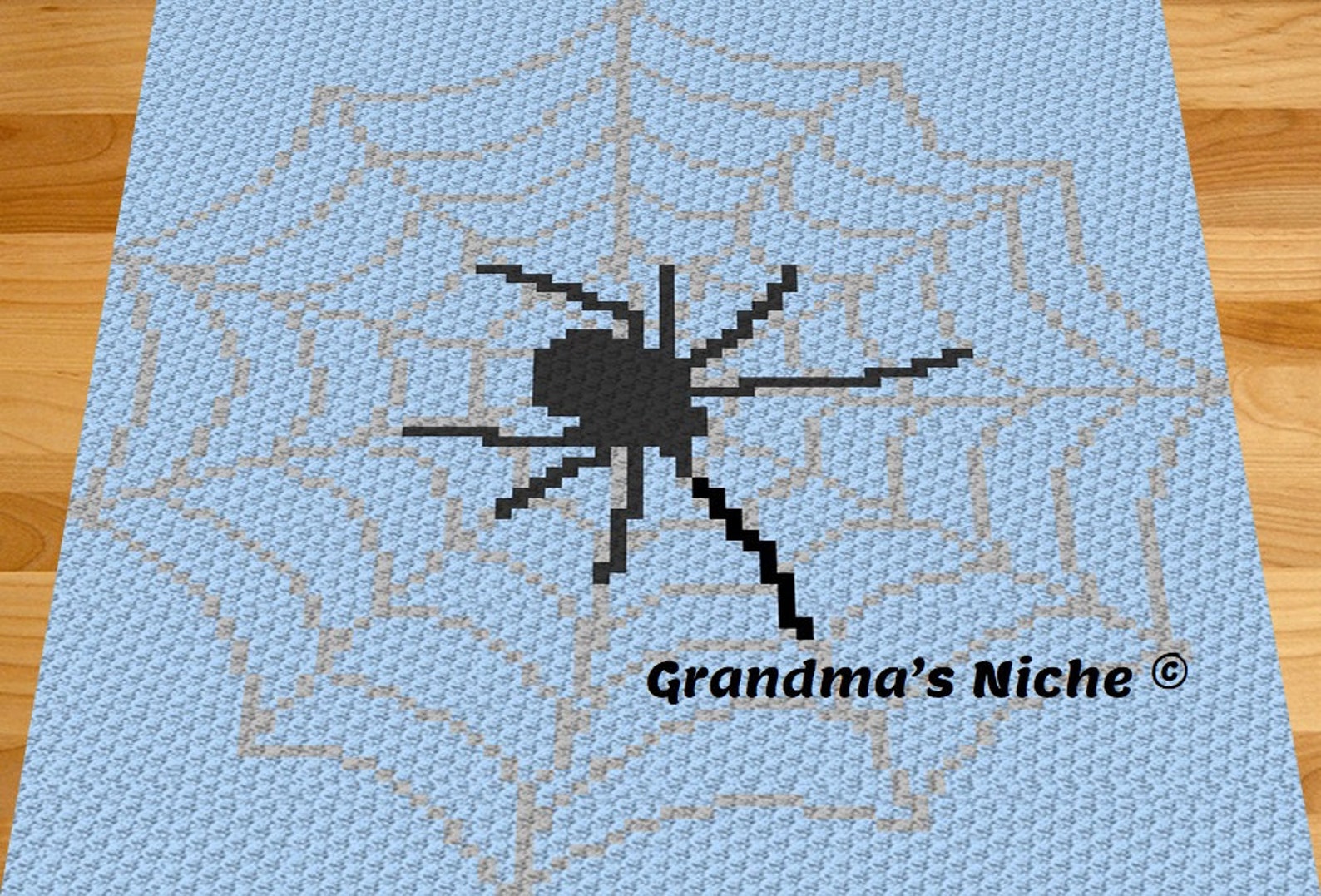 Graphghan Spider Spider - Crochet Blanket C2C Pattern, “written Instructions”, Tunisian ...