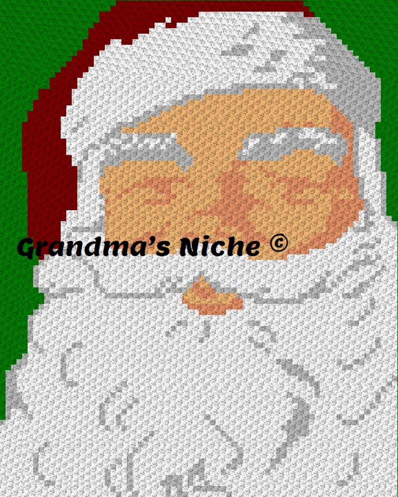 Santa Claus - Crochet Blanket C2C Pattern, “written Instructions ...