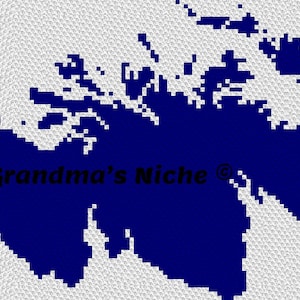 Schottland Karte – Häkeldecke C2C Muster, schriftliche Anleitung, tunesische häkeln, Graphghan, Kreuzstich, Stricken, Haken, etc.