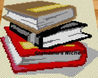 School Books - Crochet Blanket C2C Pattern, “Written instructions”, Tunisian crochet, Graphghan, Cross Stitch, Knitting, latch hook, etc.