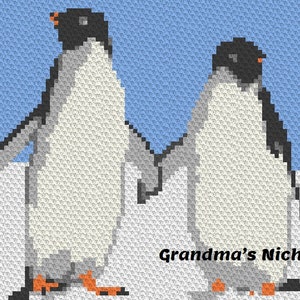 Penguins - Crochet Blanket C2C Pattern, “Written instructions”, Tunisian crochet, Graphghan, Cross Stitch, Knitting, latch hook, etc.