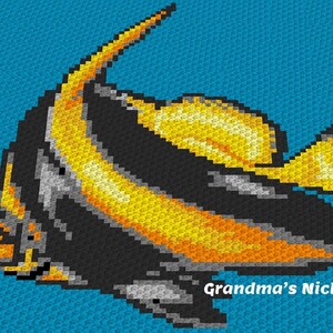 Angel Fish - Crochet Blanket C2C Pattern, “written Instructions ...