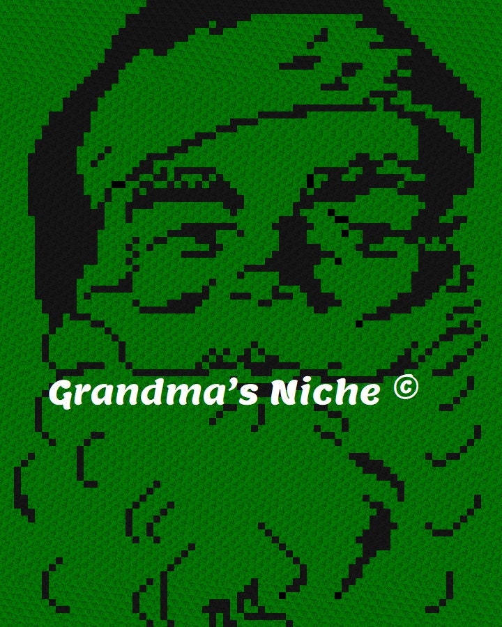 Santa Silhouette - Crochet Blanket Pattern, C2C, Tunisian Crochet ...