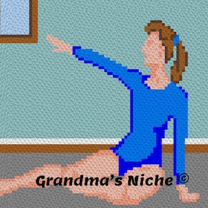 Gymnastics – Crochet C2C Pattern, Written instructions, Cross Stitch pattern, Tunisian crochet, Graphghan, Knitting, latch hook, etc.