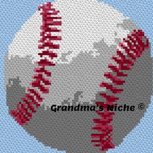 Baseball - Crochet Blanket C2C Pattern, “Written instructions”, Tunisian crochet, Graphghan, Cross Stitch, Knitting, latch hook, etc.