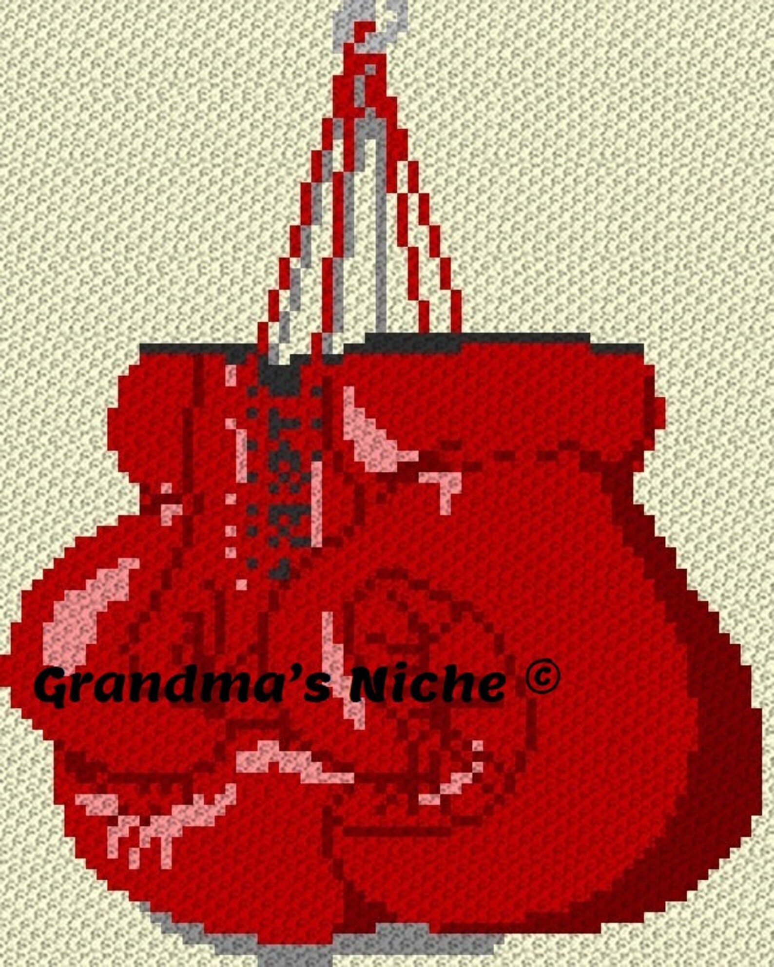 Boxing Gloves Crochet Blanket C2C Pattern written Etsy