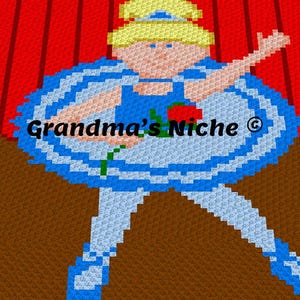 Dancer - Baby size – Crochet C2C Pattern, Written instructions, Cross Stitch pattern, Graphghan, Knitting, latch hook, etc.