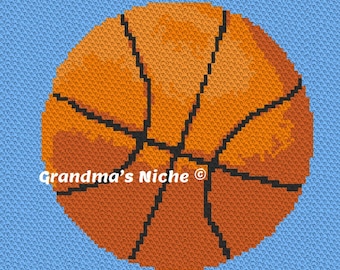 Basketball - Crochet Blanket C2C Pattern, “Written instructions”, Tunisian crochet, Graphghan, Cross Stitch, Knitting, latch hook, etc.