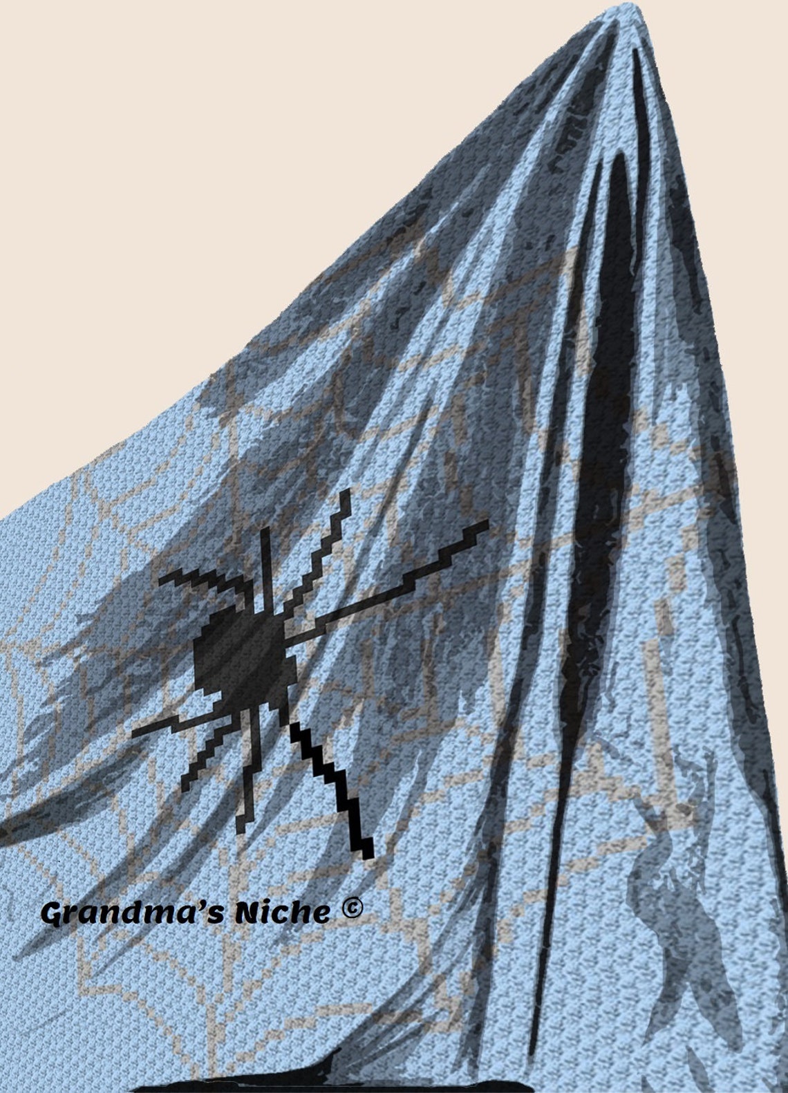 Graphghan Spider Spider - Crochet Blanket C2C Pattern, “written Instructions”, Tunisian ...