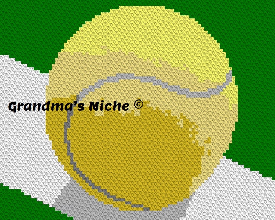 Tennis Ball Crochet Blanket C2C Pattern written Etsy