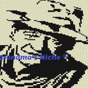 Duke – Crochet C2C Pattern, Written instructions, Cross Stitch pattern, Tunisian crochet, Graphghan, Knitting, latch hook, etc.