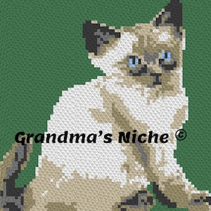 Balinese Kitten – Crochet Blanket C2C Pattern, Written instructions, Tunisian crochet, Graphghan, Cross Stitch, Knitting, latch hook, etc.