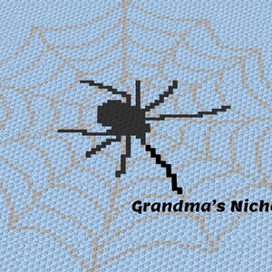 Graphghan Spider Spider - Crochet Blanket C2C Pattern, “written Instructions”, Tunisian ...