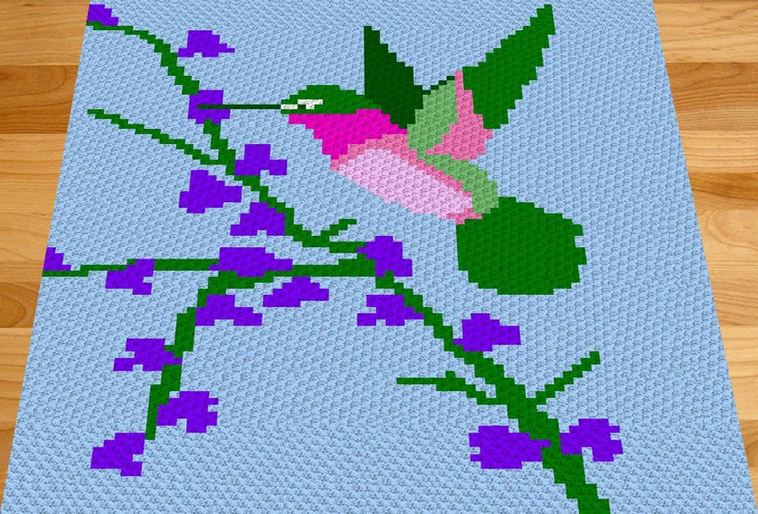 Hummingbirds - Crochet C2C Pattern, Written Instructions, Cross Stitch ...