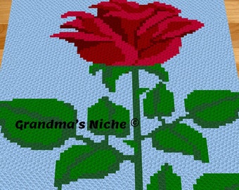 Full Bloom - Crochet Blanket C2C Pattern, “Written instructions”, Tunisian crochet, Graphghan, Cross Stitch, Knitting, latch hook, etc.