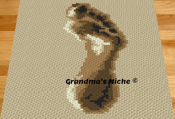 Foot Print in the Sand Crochet Blanket C2C Pattern written | Etsy