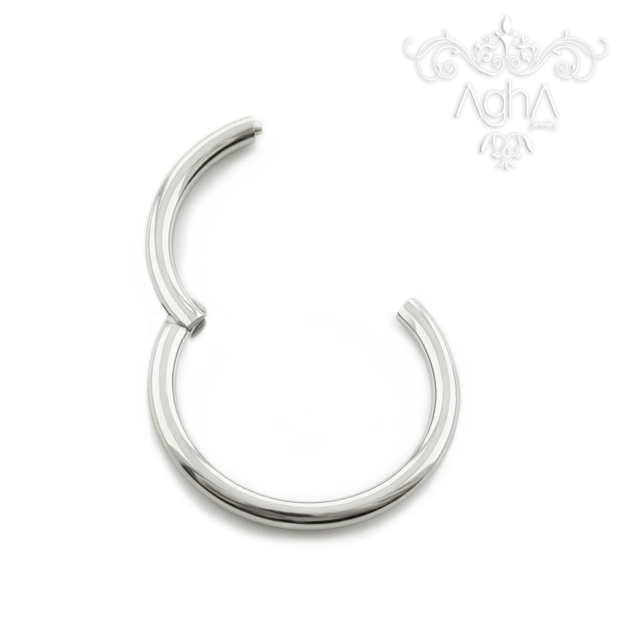 20g Hinged Hoop Nose Ring Nose Piercings Implant Grade Etsy