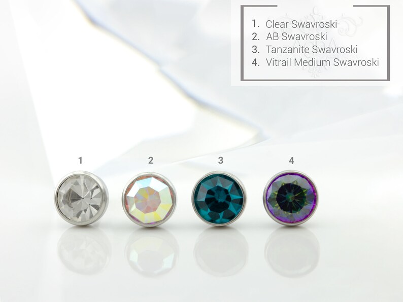 316L Surgical Steel 20g THREADLESS Labret with Cubic Zirconia Push Pins Labret Cute Earrings and nose rings