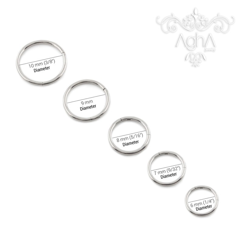 20g Hinged Hoop Nose Ring Nose Piercings Implant Grade Etsy