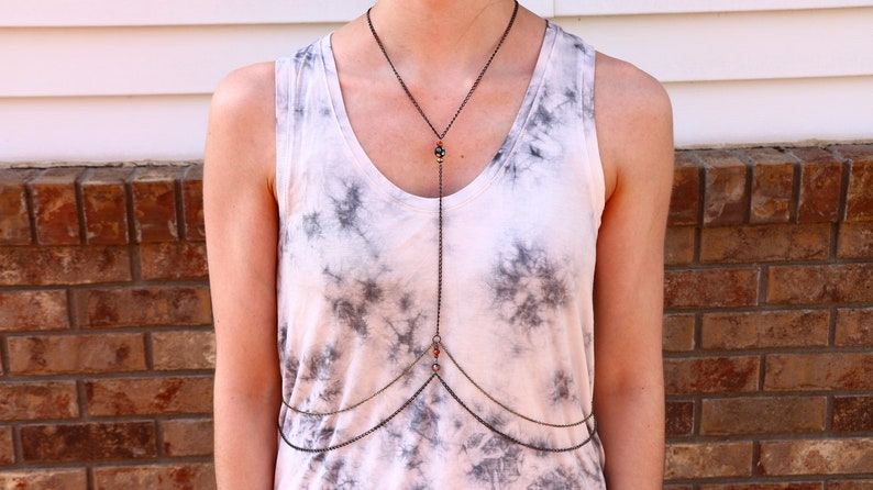 Double Chain Beaded Body Chain