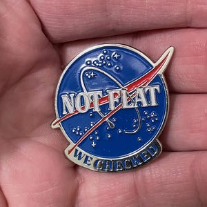 Not Flat, Collectable Enameled Lapel Pin