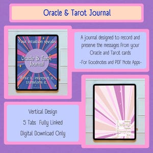 Tarot Orakeldagboek | GoodNotes-leestracker | Waarzeggerijplanner (digitale download)
