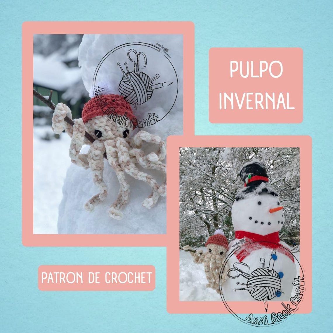 Español Patrón De Pulpo a Crochet En Español Patrón De Pulpo Invernal